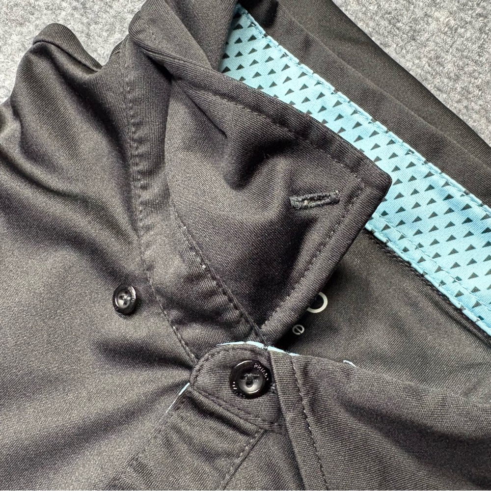 Primo Golf Polo Shirt Mens 2XL XXL Black Button Down Performance Stretch - Picture 4 of 8